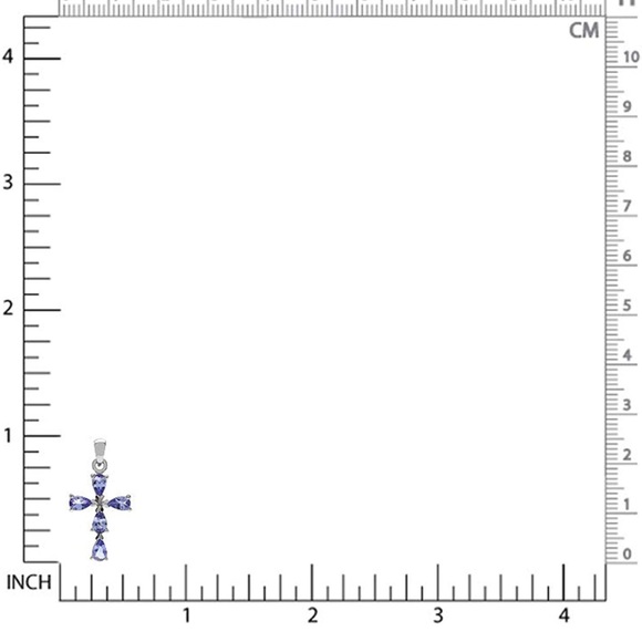 Sterling silver tanzanite necklace - Picture 2 of 2